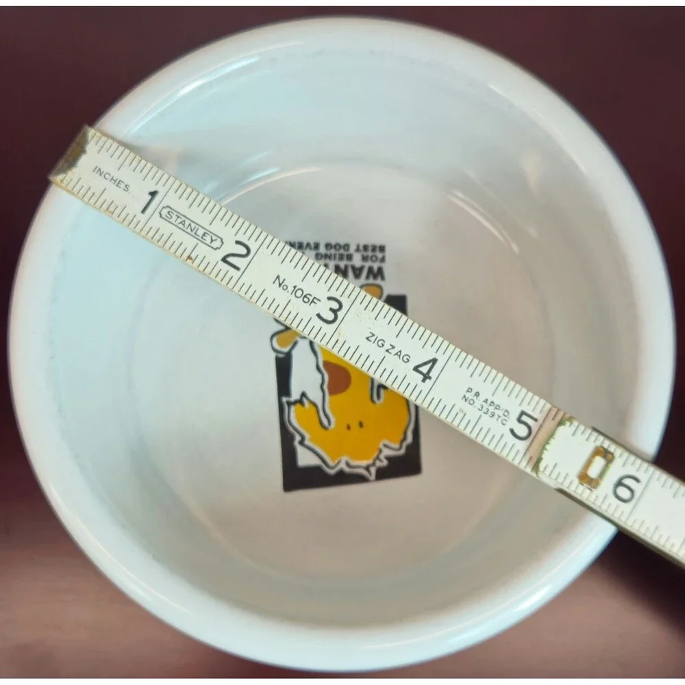 Signature Housewares Mug Shots Stoneware Dog Food Bowl